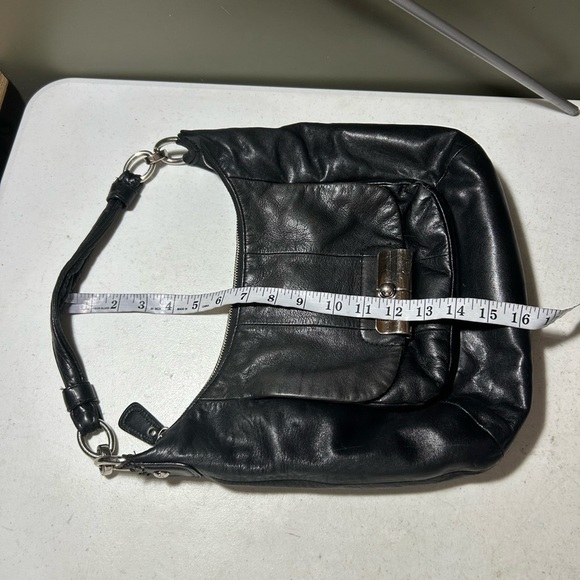 COACH Kristin Large Soft Black Leather Hobo Shoulder Bag READ GUC - Picture 10 of 12